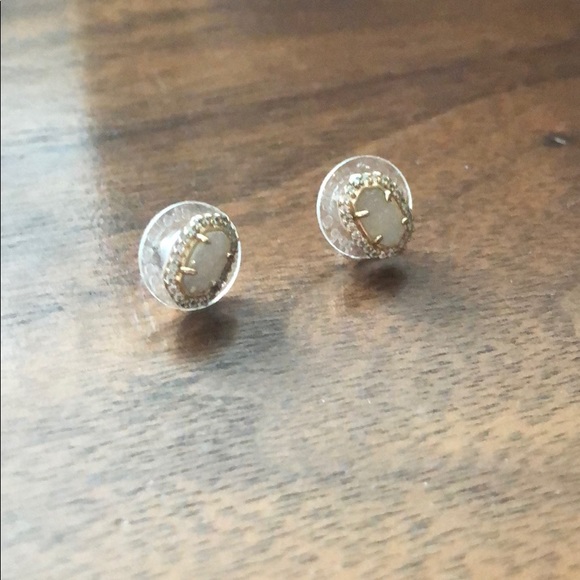 Kendra Scott white drusy studs